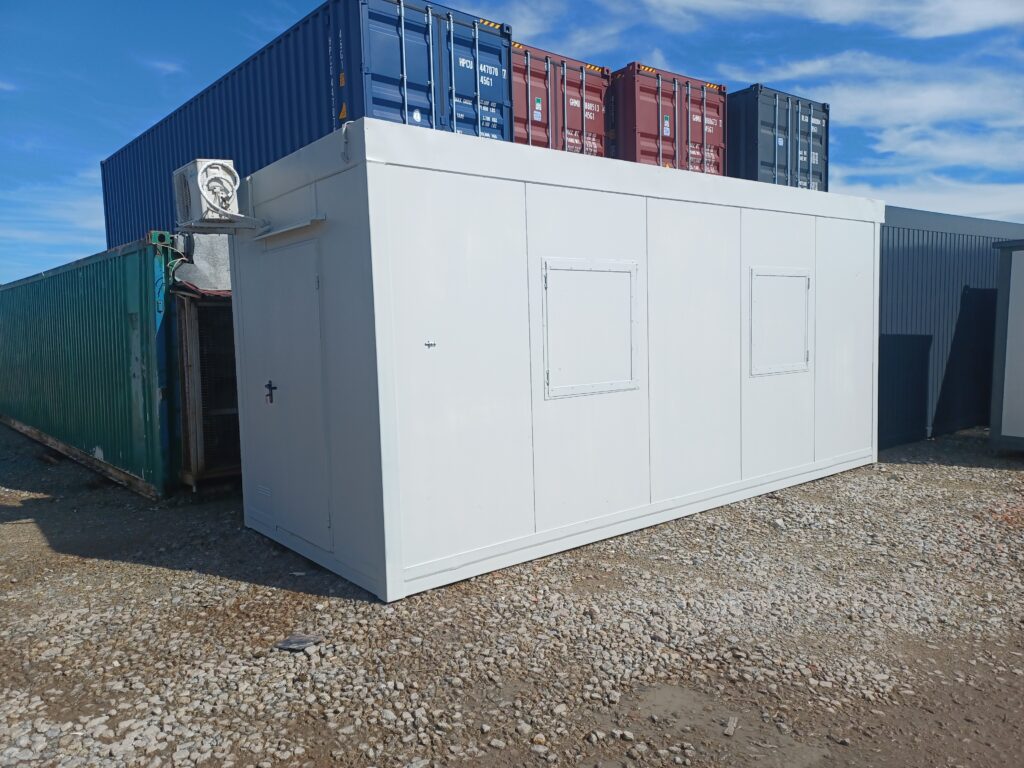 Container für Lebensmittelverkauf / Kasse / Verkauf / Sicherheit - Zwei Verkaufsschalter, Klimaanlage, 2,5 x 6