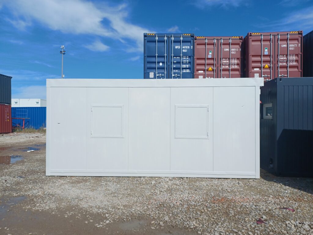 Container für Lebensmittelverkauf / Kasse / Verkauf / Sicherheit - Zwei Verkaufsschalter, Klimaanlage, 2,5 x 6