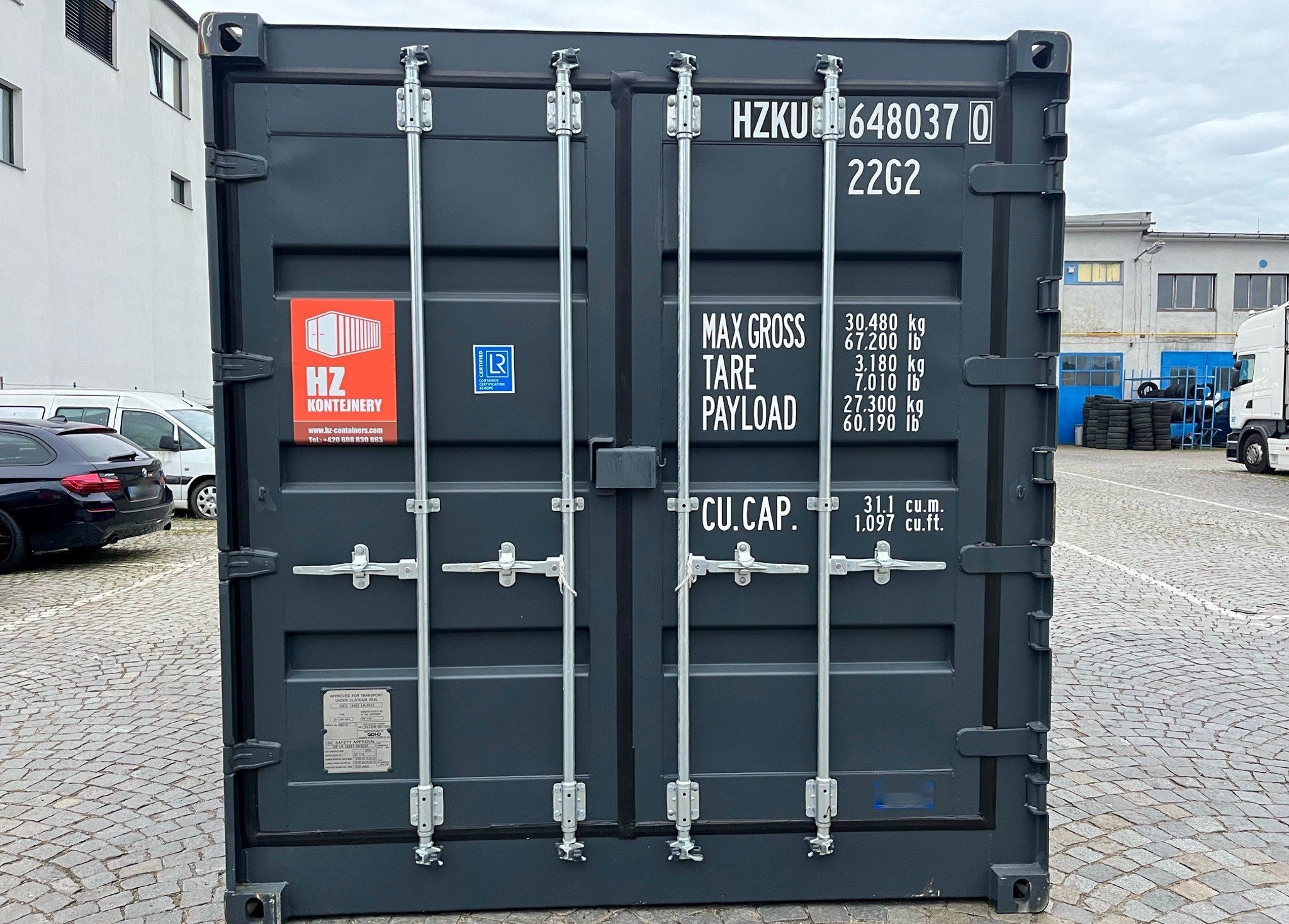 Offener Seitencontainer RAL 20 Fuß von 7016