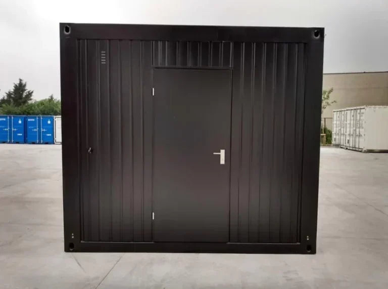 Schwarzes 6x3 Containerbüro mit technischer Inspektion (inkl. MwSt.)