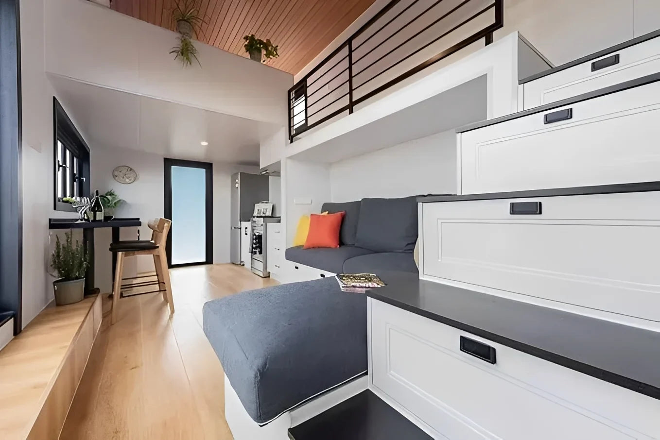Modulares 3-Zimmer-Container-Mobilheim auf Rädern