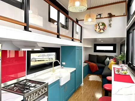 Modulares 3-Zimmer-Container-Mobilheim auf Rädern
