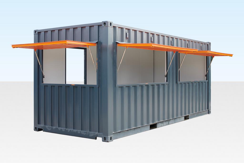 Seecontainer umgebaut zum Café/Bar/Snack-Bar