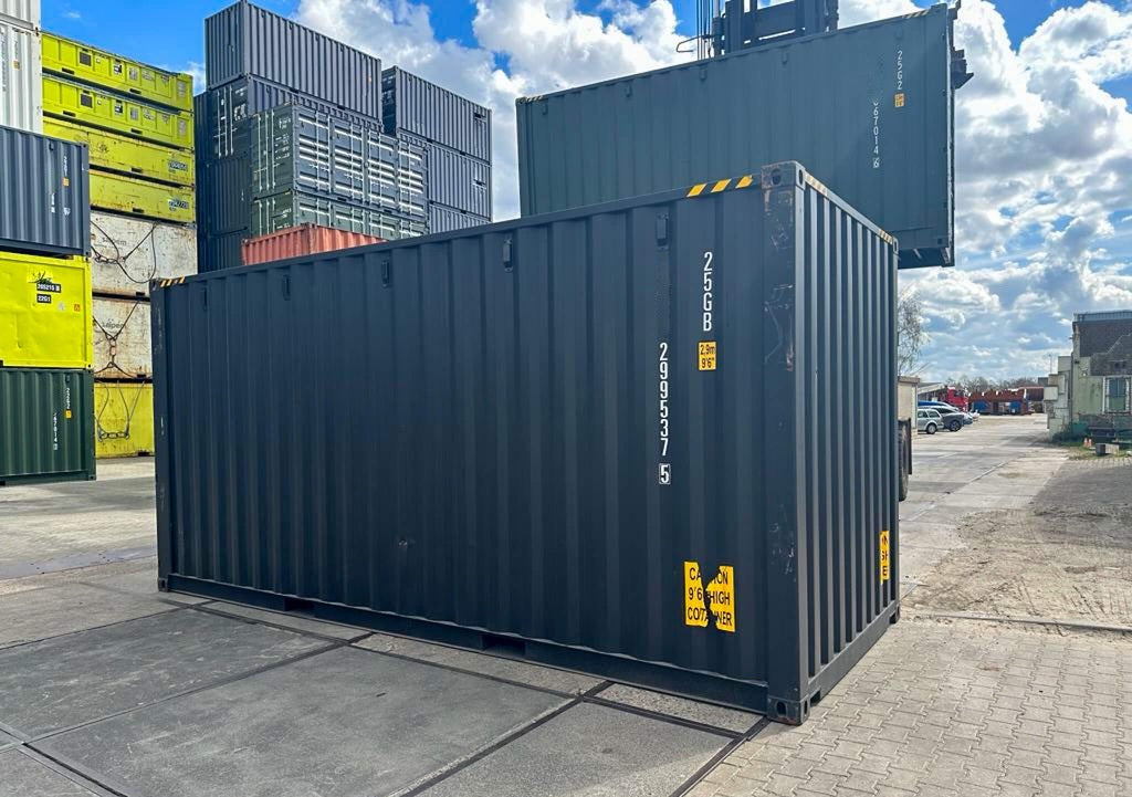 20-Fuß-HC-Seecontainer in RAL 9005