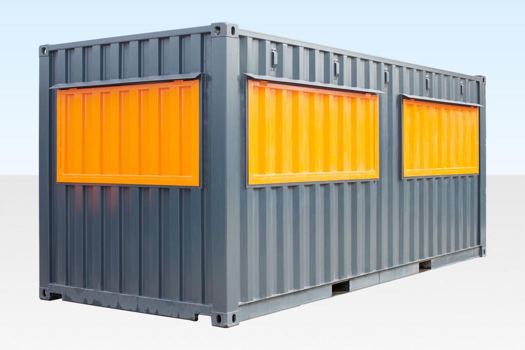Seecontainer umgebaut zum Café/Bar/Snack-Bar