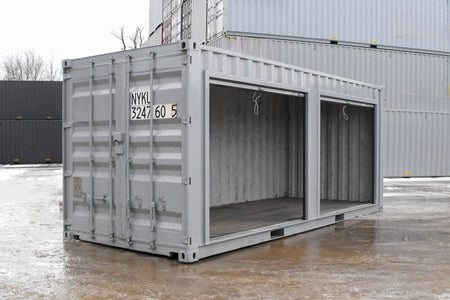 6 Meter Lagercontainer mit 2 Rolltoren.