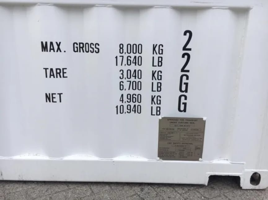 20-Fuß-Beobachtungscontainer
 Außenabmessungen