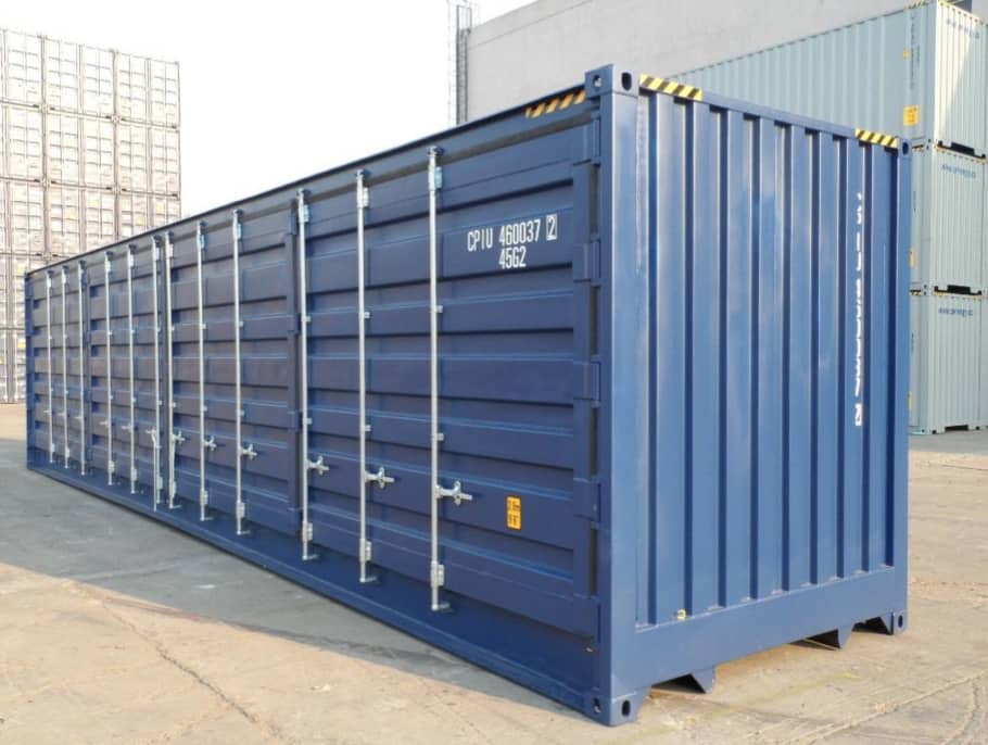 VERSANDCONTAINER (1. FAHRT) MIT SEITENÖFFNUNG, 40 FUSS HOCH