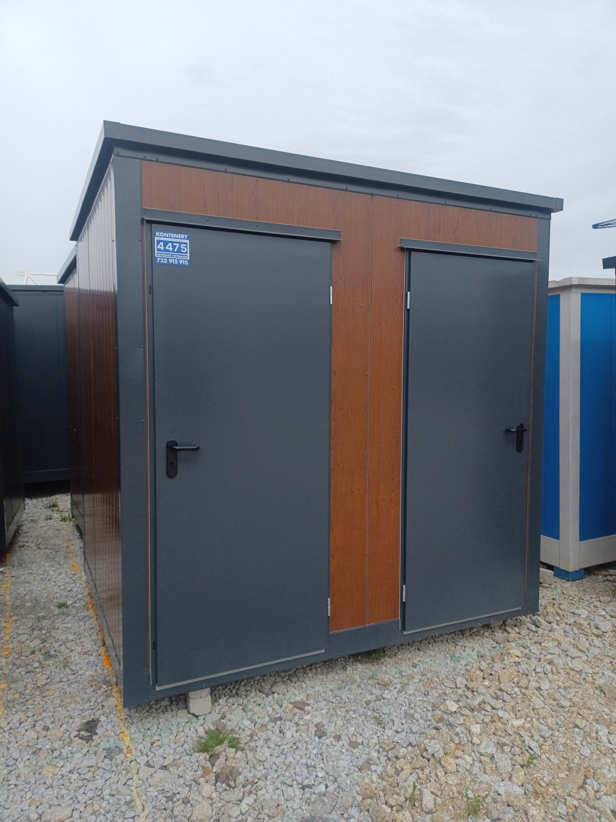 Doppel-Sanitärkabine mit 2 Abteilen – WC und Dusche 246x197x245