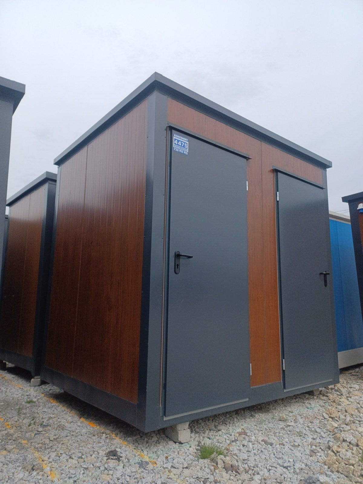 Doppel-Sanitärkabine mit 2 Abteilen – WC und Dusche 246x197x245