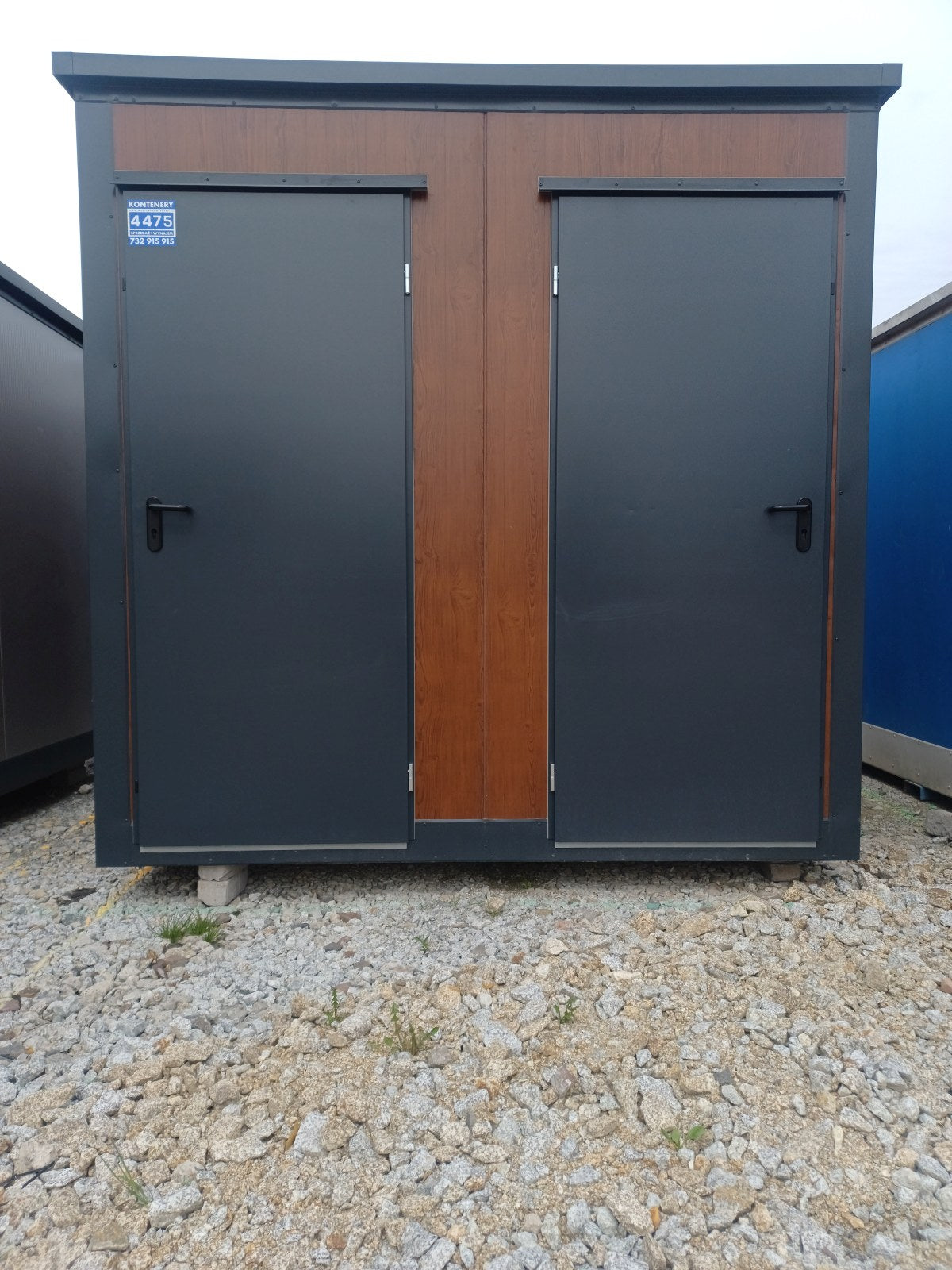 Doppel-Sanitärkabine mit 2 Abteilen – WC und Dusche 246x197x245