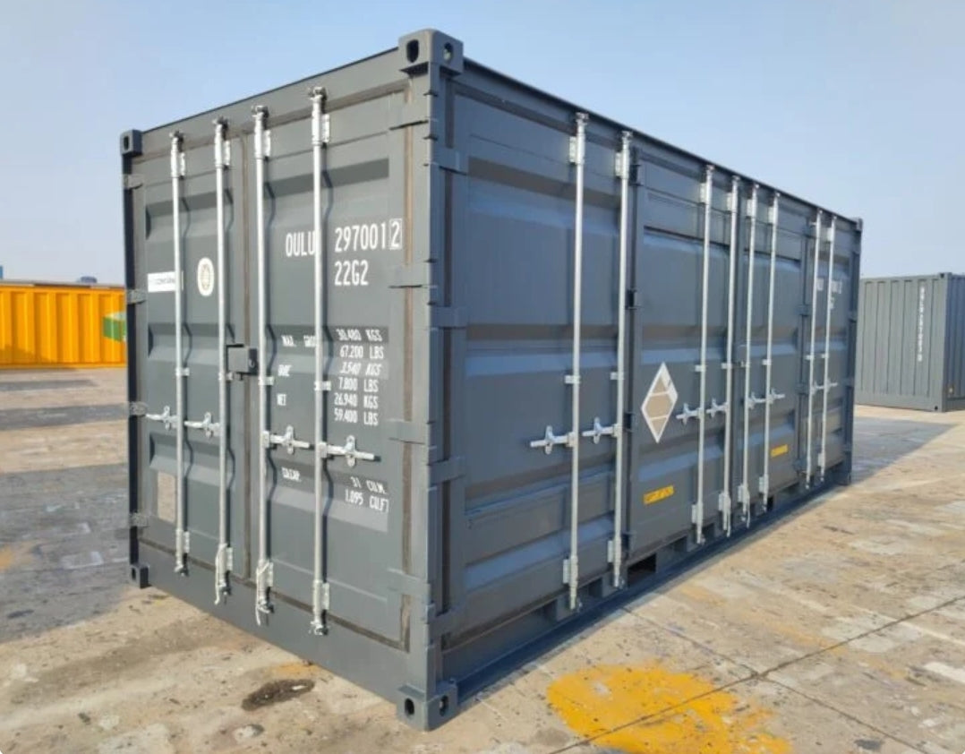 20-Fuß-Container für gefährliche Abfälle mit Seitenöffnung.