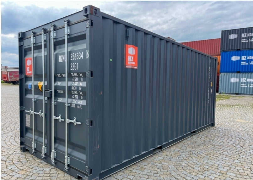 20-Fuß-Container Anthrazitgrau