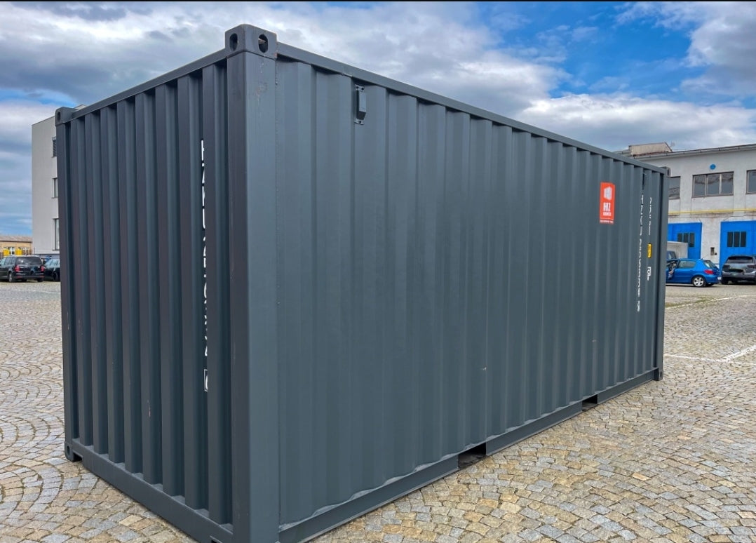 20-Fuß-Container Anthrazitgrau