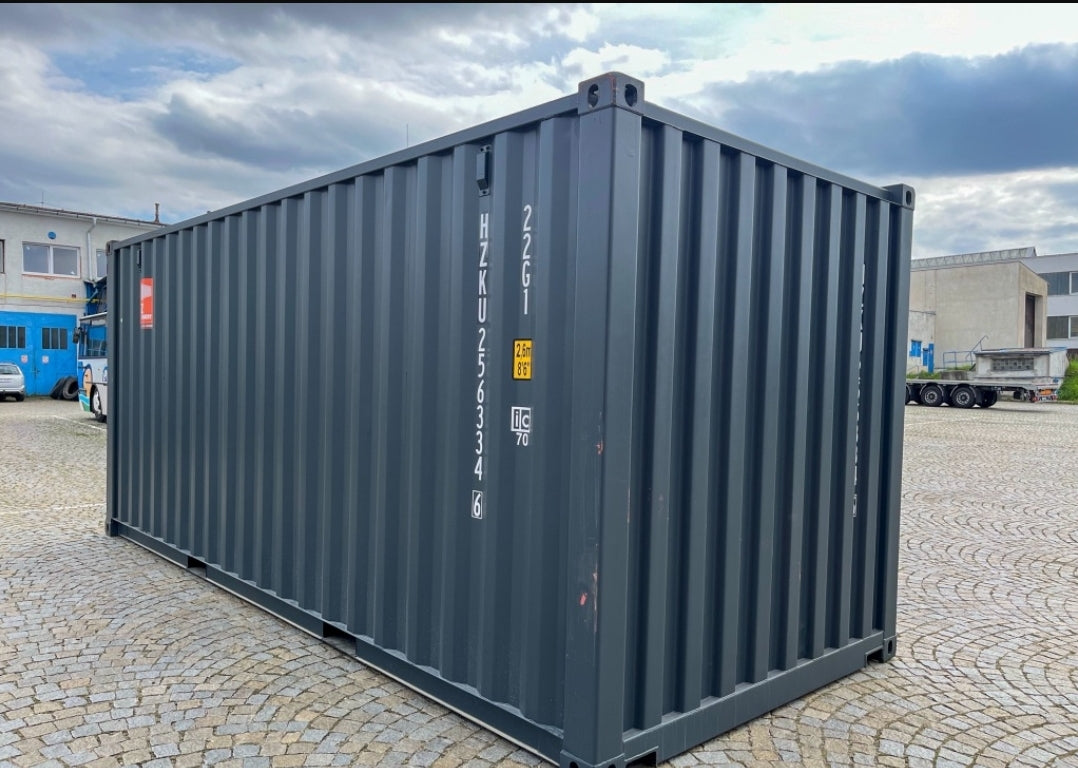 20-Fuß-Container Anthrazitgrau