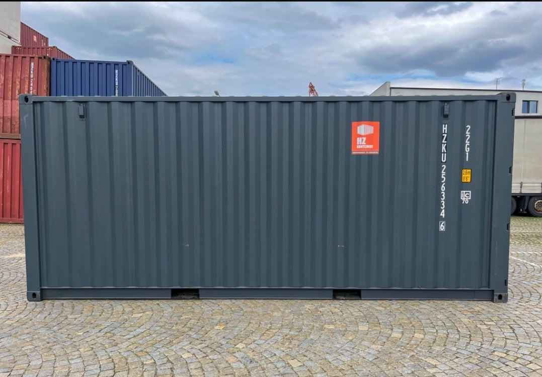 20-Fuß-Container Anthrazitgrau