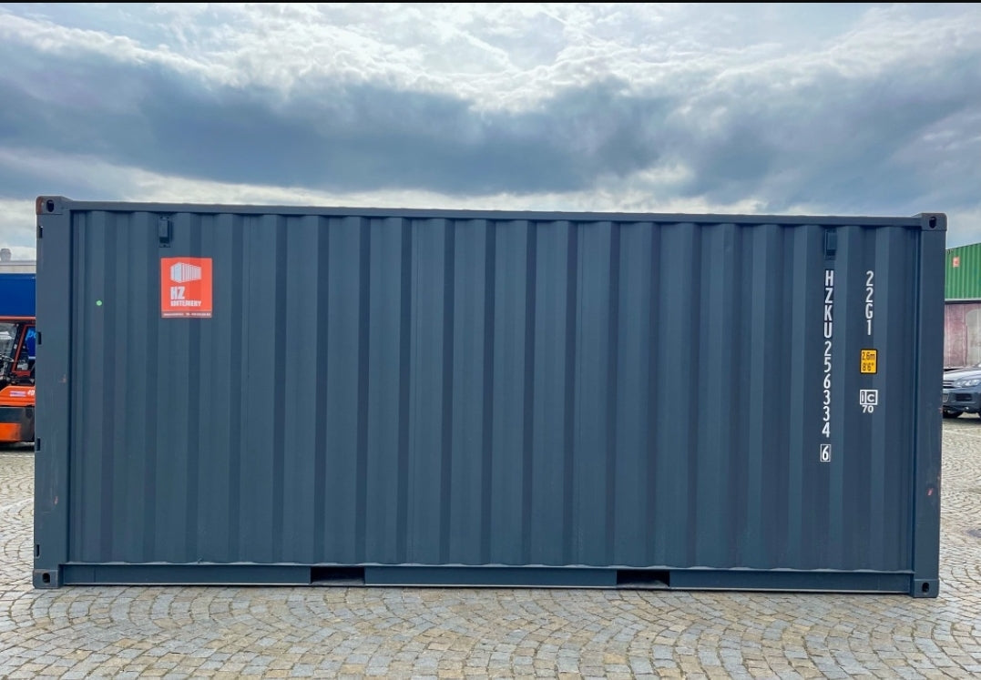 20-Fuß-Container Anthrazitgrau