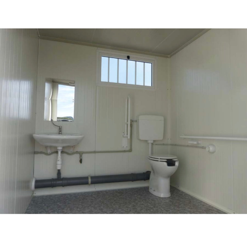 NEUES PMR-SANITAIRSET MIT PMR-WC, PMR-WASCHBECKEN, STANDARD-WC UND STANDARD-WASCHBECKEN