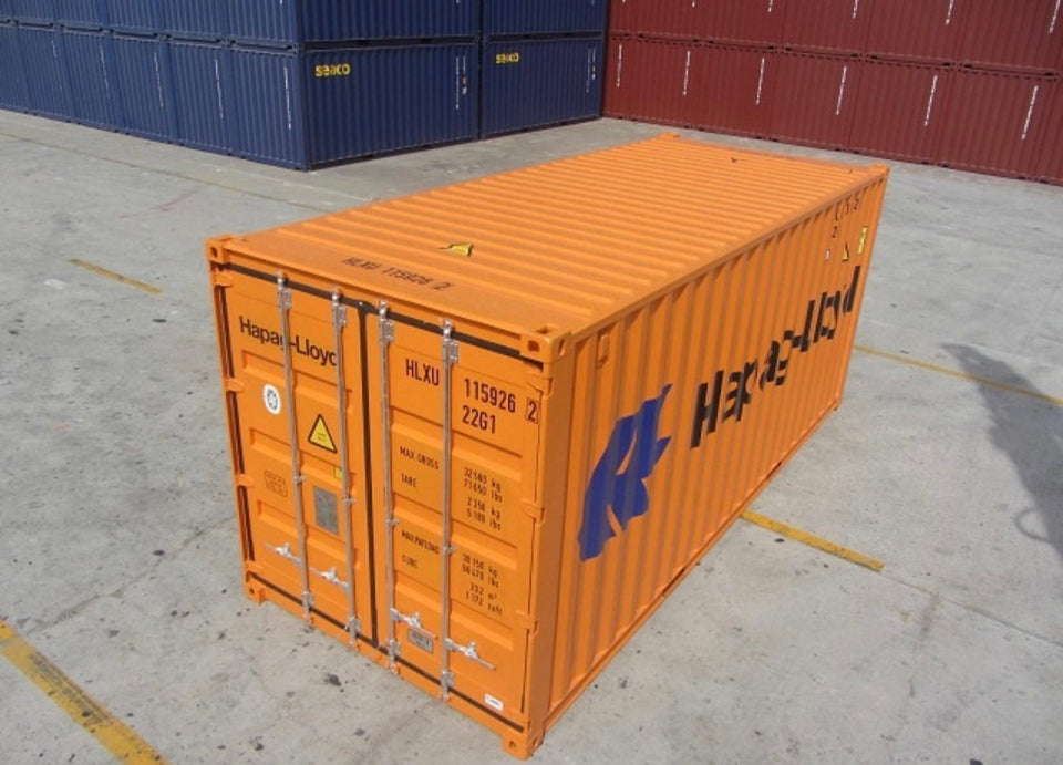 ORANGEFARBENER 20-FUSS-VERSANDCONTAINER – NEU