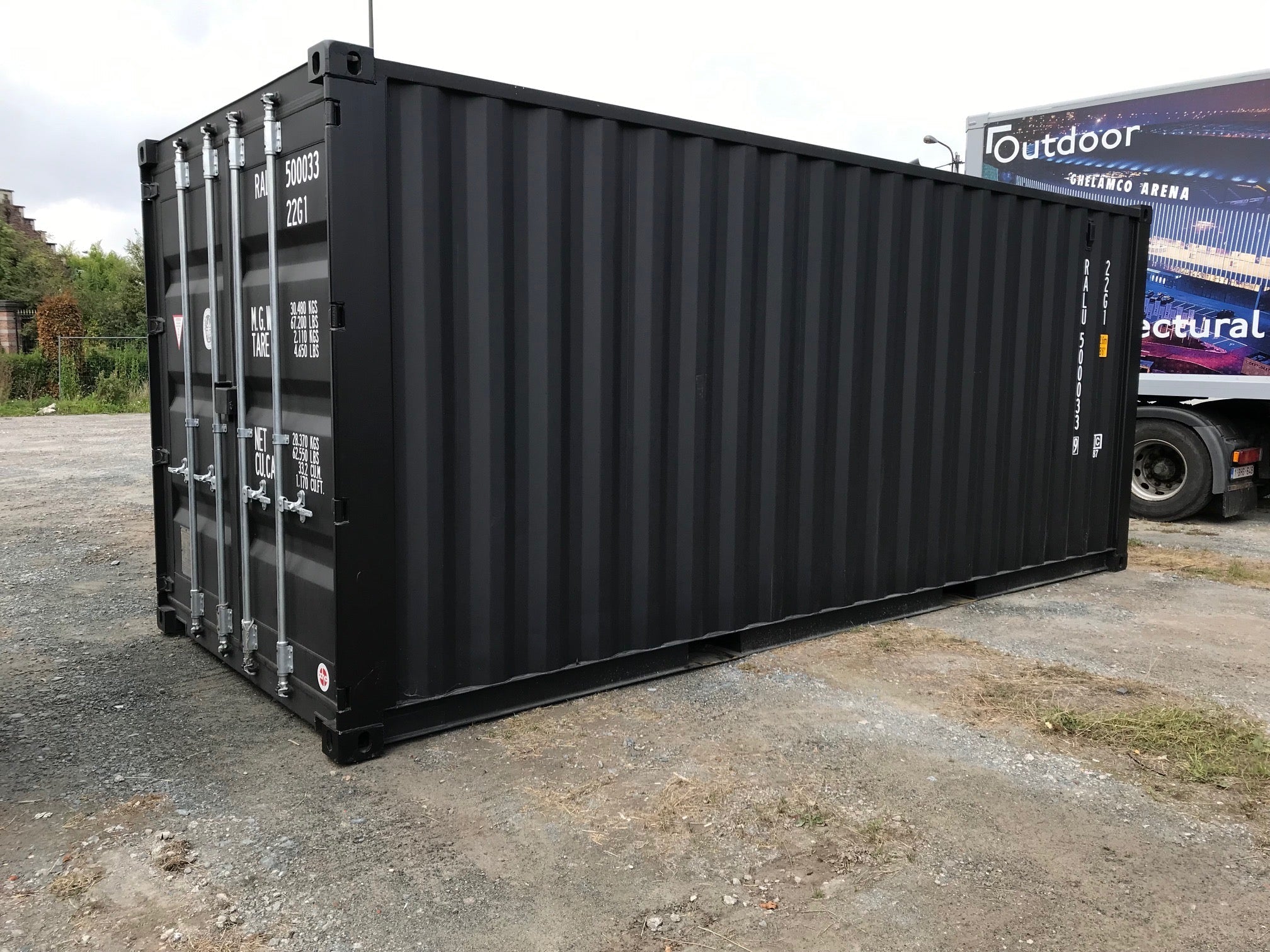 20-FUSS SCHWARZER VERSANDCONTAINER (STD) ERSTE REISE